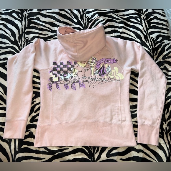 Volcom Featured Artist Zip Hoodie - Y2K/Surf/Skate/Art/Abstract - Junior’s XL - Picture 6 of 16